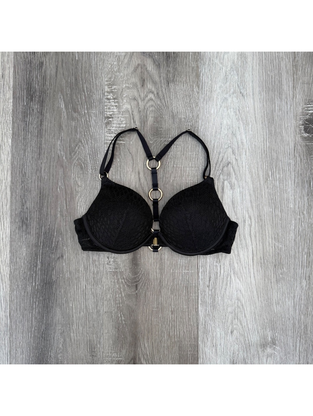 Victoria’s Secret Black Goth Bra 32B